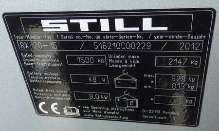 3-wiel elektrische heftrucks 2012  Still RX20-15 (2)