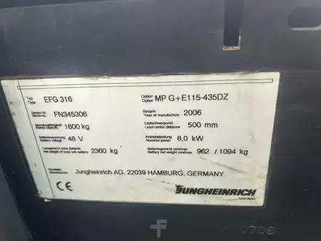 Elektro 4 Rad 2006  Jungheinrich EFG 316 (7)