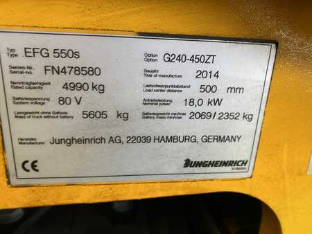 Elektro čtyřkolový VZV 2014  Jungheinrich EFG550 (7) 