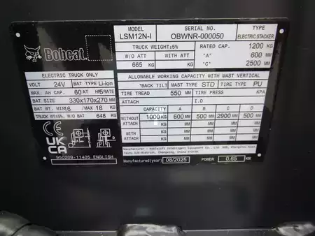 Hochhubwagen 2026  Bobcat LSM12N-7i (9)