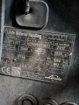 4-wiel elektrische heftrucks 2012  Linde E20PL-01 (3)