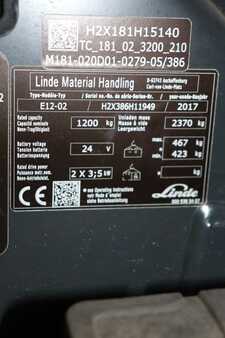 3-wiel elektrische heftrucks 2017  Linde E12-386-02 (6) 
