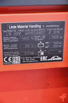 Apilador conductor incorporado 2018  Linde L14AP-1173-01 (6)