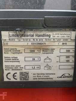 Apilador eléctrico 2019  Linde L12-1172-01 (6)