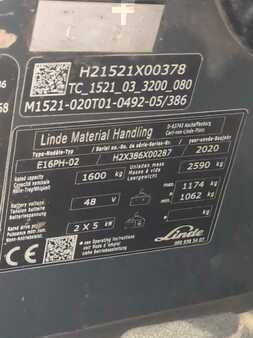 4-wiel elektrische heftrucks 2020  Linde E16PH-386-02 (6)
