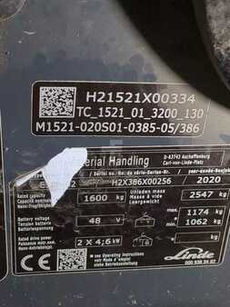 3-wiel elektrische heftrucks 2020  Linde E16H-386-02 (6)