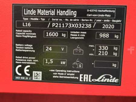 Apilador eléctrico 2020  Linde L16I-1173-01 (6)
