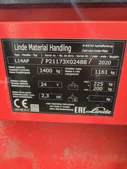 VZV s plošinou pro řidiče 2020  Linde L14AP-1173-01 (6)