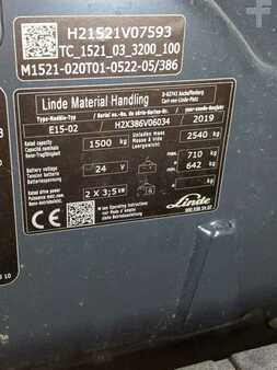 Elektro tříkolové VZV 2019  Linde E15-386-02 (6)