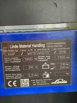 VZV s plošinou pro řidiče 2019  Linde L14AP-1173-01 (6)