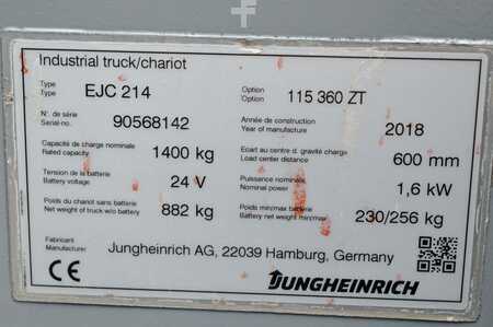 Ruční vysokozdvižný vozík 2018  Jungheinrich EJC 214 (13)