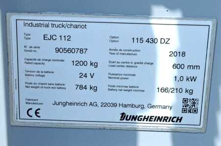 Ruční vysokozdvižný vozík 2018  Jungheinrich EJC 112 (12)