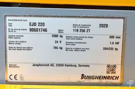 Ruční vysokozdvižný vozík 2020  Jungheinrich EJD 220 (15)