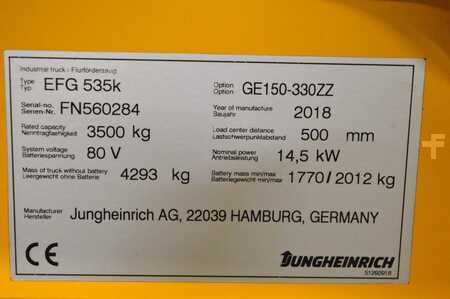 Electric - 4 wheels 2018  Jungheinrich EFG 535k (15)