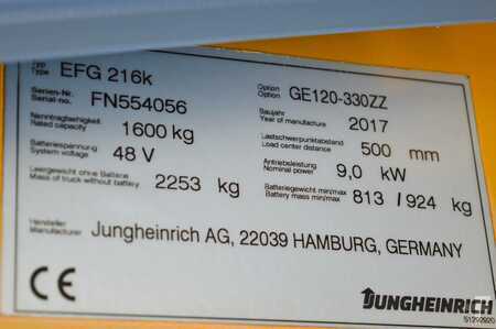 El Truck - 3-hjul 2017  Jungheinrich EFG 216k (15)