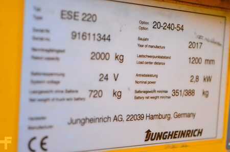 Elektromos emelőkocsik 2017  Jungheinrich ESE 220 Batterie Bj2022 (8)