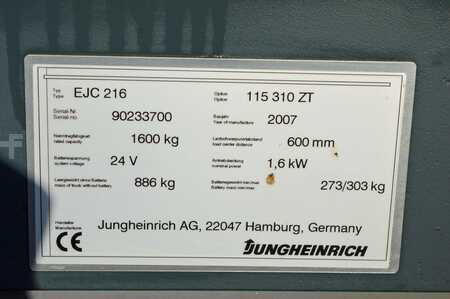 Ruční vysokozdvižný vozík 2007  Jungheinrich EJC 216 Batterie Bj2019 (10)