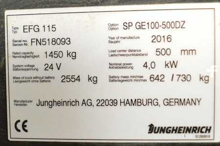 Elektro 3 Rad 2016  Jungheinrich EFG 115 neuwertige Batterie Bj. 2024 (15)