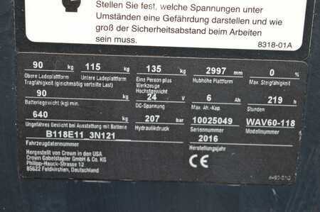 Vertikální vychystávací vozík 2016  Crown WAV60-118 (9)