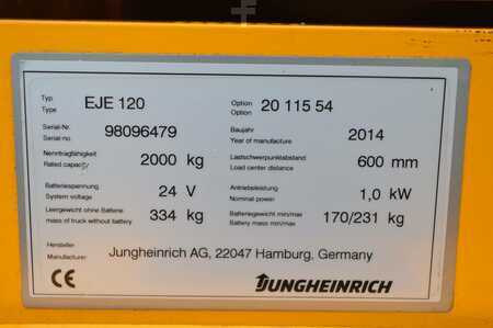 Nízkozdvižný vozík 2014  Jungheinrich EJE 120 Batterie Bj2023 (10)