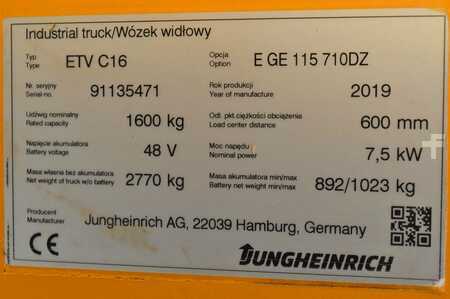 Carrelli retrattili 2019  Jungheinrich ETV C16 (15)