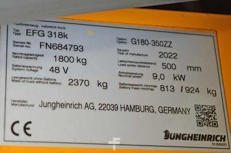 Elektrisk- 4 hjul 2022  Jungheinrich EFG 318k Top (15)