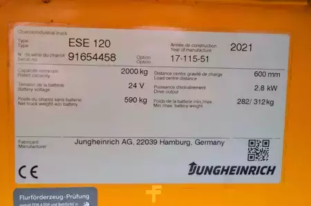 Lavtløftende truck 2021  Jungheinrich ESE 120 (8)