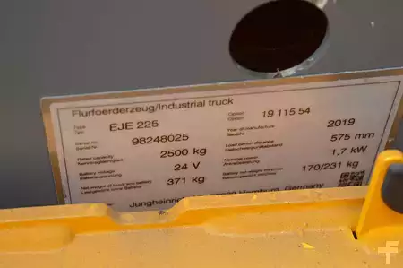 Lavtløftende truck 2019  Jungheinrich EJE 225 (9)