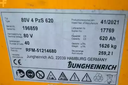 4-wiel elektrische heftrucks 2019  Jungheinrich EFG 425 ks Batterie Bj2021 (11)