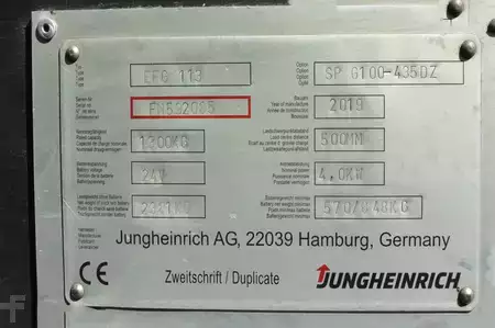Elektromos 3 kerekű 2019  Jungheinrich EFG 113 (15)