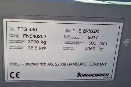 Chariots élévateurs GPL 2017  Jungheinrich TFG430 Guter Zustand (13)