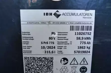 Eléctrico - 4 rodas 2019  Jungheinrich EFG 535k Batterie Baujahr 2024 (12)