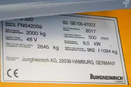 Eléctrico - 4 rodas 2017  Jungheinrich EFG 320 (13)
