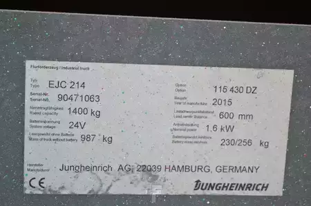 Hochhubwagen 2015  Jungheinrich EJC 214 Batterie Bj 2021 (12)