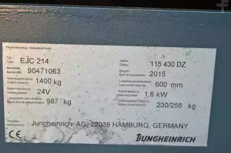 Gerbeurs 2015  Jungheinrich EJC 214  Batterie von 2021 (14)