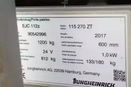 Hochhubwagen 2017  Jungheinrich EJC 112z (11)