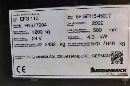 Electric - 3 wheels 2022  Jungheinrich EFG 113 (15)