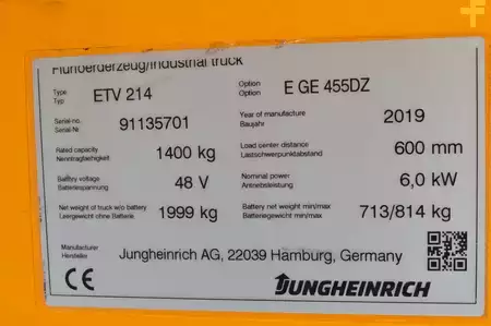 Reach Truck 2019  Jungheinrich ETV 214 (13)