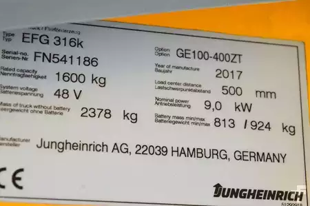 El truck - 4 hjulet 2017  Jungheinrich EFG 316k (14)