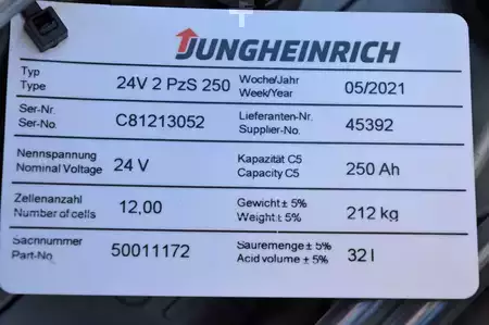 Wózek wysokiego podnoszenia 2021  Jungheinrich EJC 216z (11)