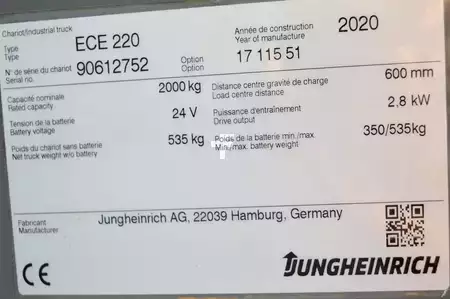 Horisontaalinen ordreplukker 2020  Jungheinrich ECE 220 Batterie Bj. 2023 (12)