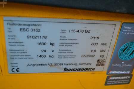 Ledestabler 2018  Jungheinrich ESC316z Batterie Bj2021 (10)