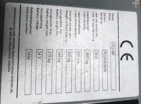 Nízkozdvižný vozík 2014 Atlet PLL180 (2)