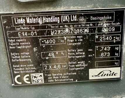 Eléctrica de 3 ruedas 2009  Linde E 14-01 Triplex Batterie Bj.17 (6)