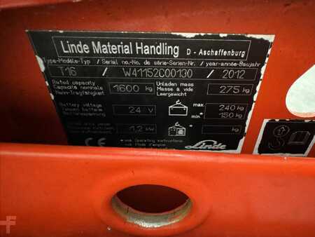 Niederhubwagen  Linde T 16 (4)
