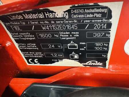 Nízkozdvižný vozík 2014  Linde T 16 L Batterie NEU (5)