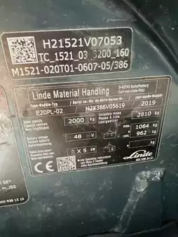 Sähkö - 4 pyör 2019  Linde E 20 PL-02 EVO Triplex Teilkabine ZVG (8)