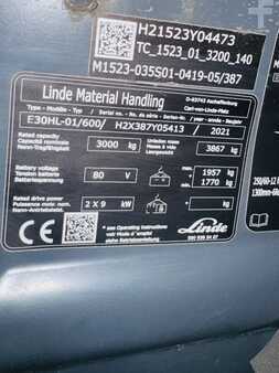 Elektro 4 Rad  Linde E 30 HL-01/600 Kabine Zinkenverstellgerät (6)