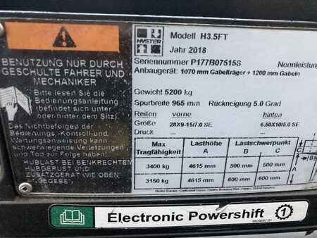 Carrello elevatore diesel 2018  Hyster Hyster H3,5 FT Fortens (7)