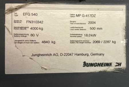 El truck - 4 hjulet 2004  Jungheinrich EFG 540 (5)